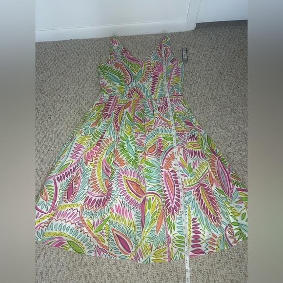 Tahari multi color  A-Line V-Neck Sundress size 8 new - Picture 7 of 9